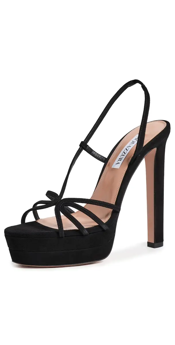 Aquazzura Talk To Me Plateau Sandals 130mm Black 38 | Image 1 Aquazzura Talk To Me Plateau Sandals 130mm Black 38 | Image 1