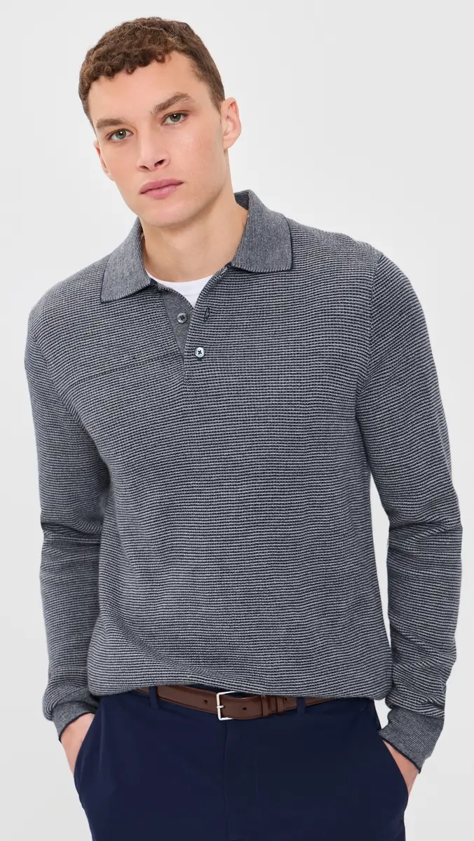 RLX Ralph Lauren Merino Coolmax Striped Polo Sweater | Thumbnail 2