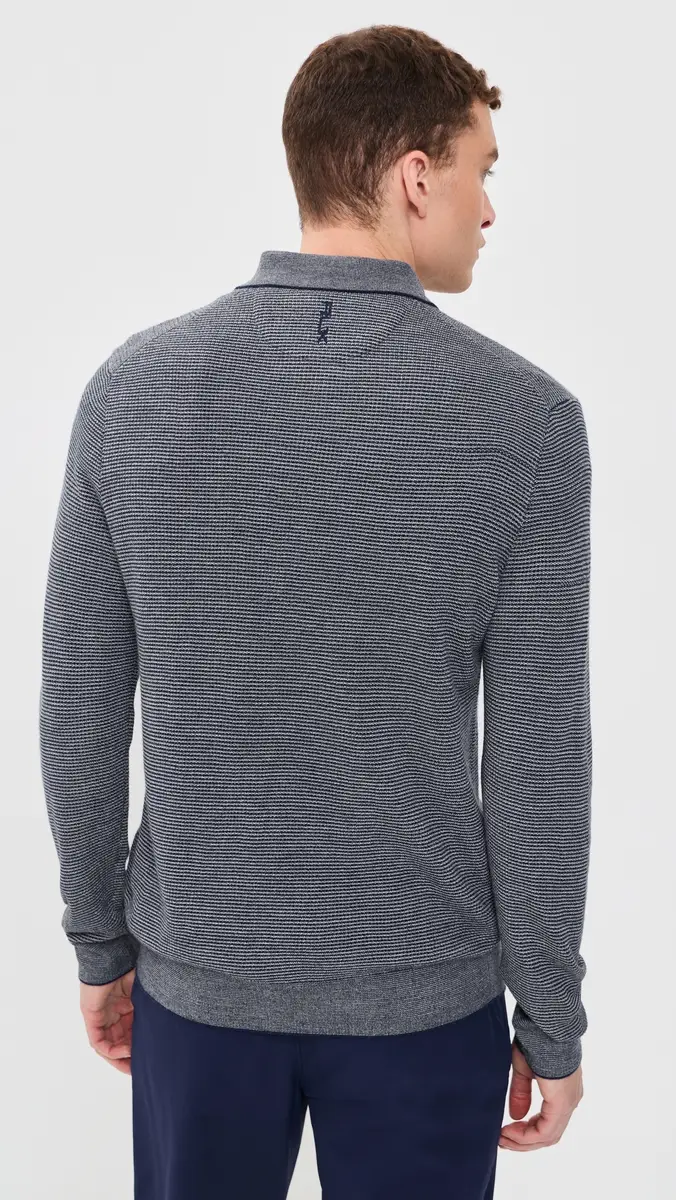 RLX Ralph Lauren Merino Coolmax Striped Polo Sweater | Thumbnail 3