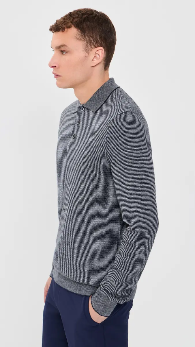 RLX Ralph Lauren Merino Coolmax Striped Polo Sweater | Thumbnail 4