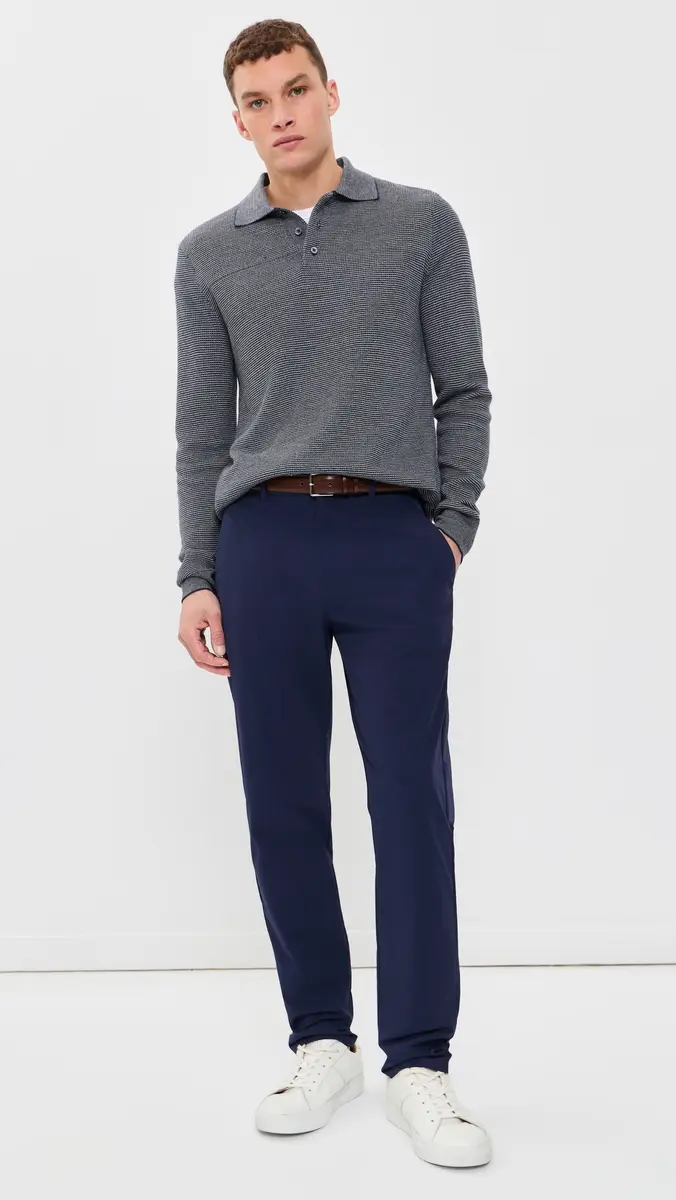 RLX Ralph Lauren Merino Coolmax Striped Polo Sweater | Thumbnail 5