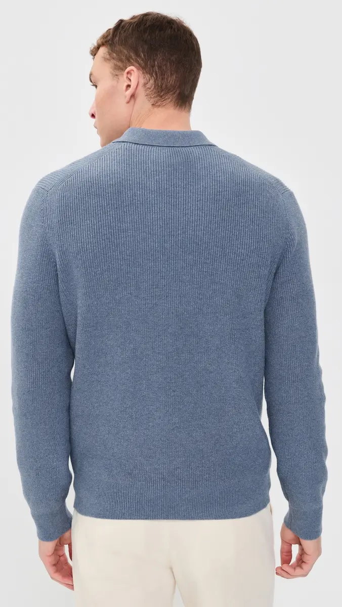 Vince Heirloom Shaker Long Sleeve Polo Sweater | Thumbnail 3 Vince Heirloom Shaker Long Sleeve Polo Sweater | Thumbnail 3