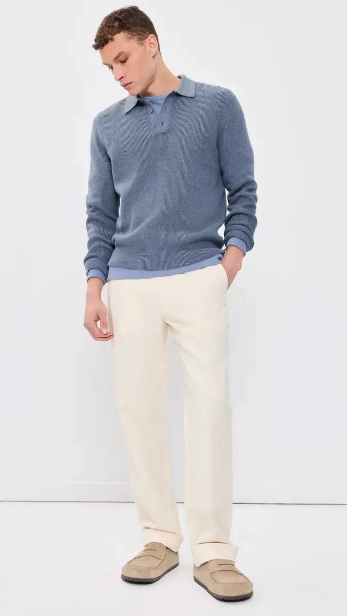 Vince Heirloom Shaker Long Sleeve Polo Sweater | Thumbnail 5 Vince Heirloom Shaker Long Sleeve Polo Sweater | Thumbnail 5