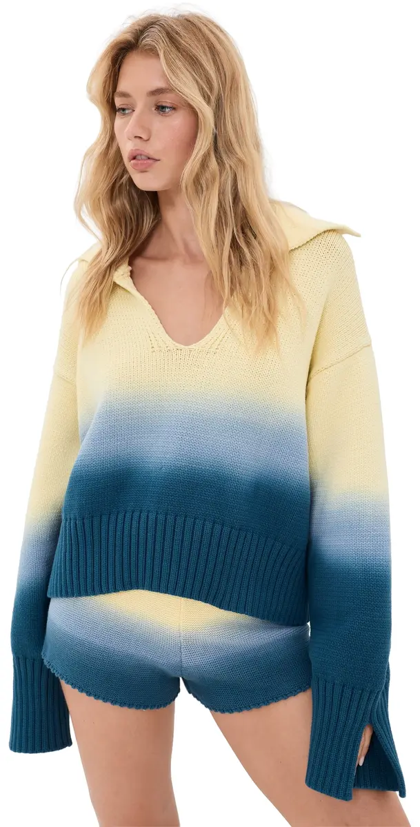 Solid & Striped The ola Pullover Danish Butter/Deep Canal | Image 1 Solid & Striped The ola Pullover Danish Butter/Deep Canal | Image 1