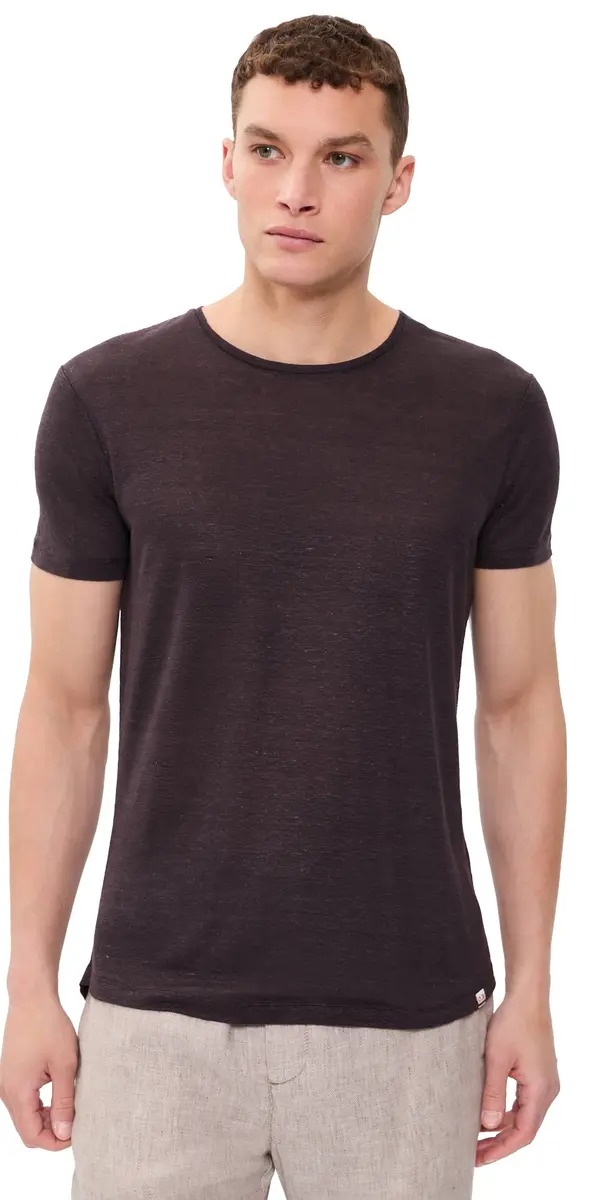 Orlebar Brown inen Tee Espresso | Image 1 Orlebar Brown inen Tee Espresso | Image 1