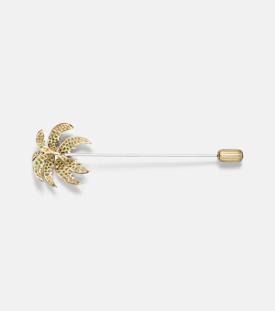 Yvonne Léon Yvonne Léon Palmier 9kt gold brooch with tsavorites and diamonds | Thumbnail 2 Yvonne Léon Yvonne Léon Palmier 9kt gold brooch with tsavorites and diamonds | Thumbnail 2