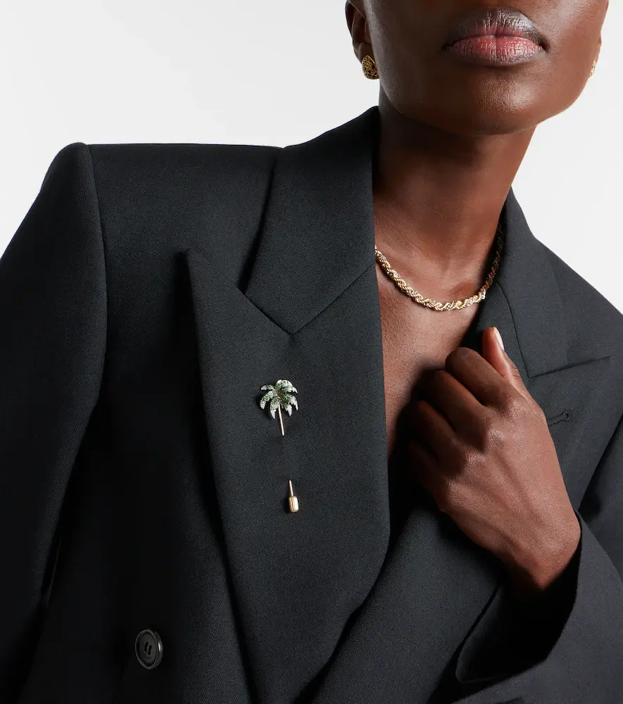 Yvonne Léon Yvonne Léon Palmier 9kt gold brooch with tsavorites and diamonds | Thumbnail 4 Yvonne Léon Yvonne Léon Palmier 9kt gold brooch with tsavorites and diamonds | Thumbnail 4