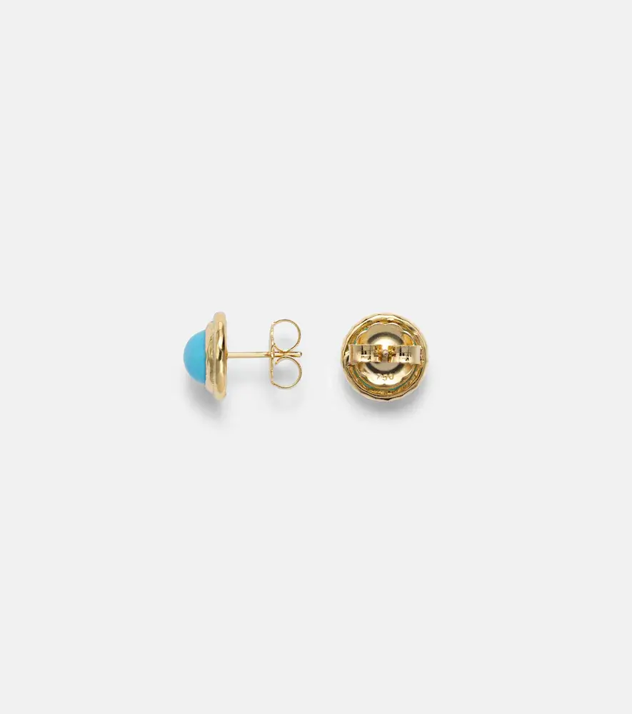 Octavia Elizabeth Coral Beach 18kt gold earrings with turquoises | Thumbnail 4 Octavia Elizabeth Coral Beach 18kt gold earrings with turquoises | Thumbnail 4
