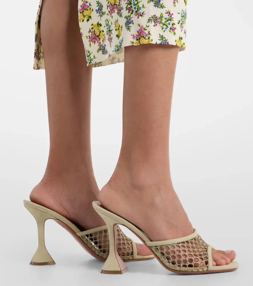 Amina Muaddi Lupita leather-trimmed sandals | Thumbnail 6 Amina Muaddi Lupita leather-trimmed sandals | Thumbnail 6