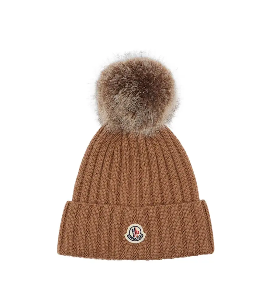 Moncler Ribbed-knit virgin wool beanie | Image 1 Moncler Ribbed-knit virgin wool beanie | Image 1