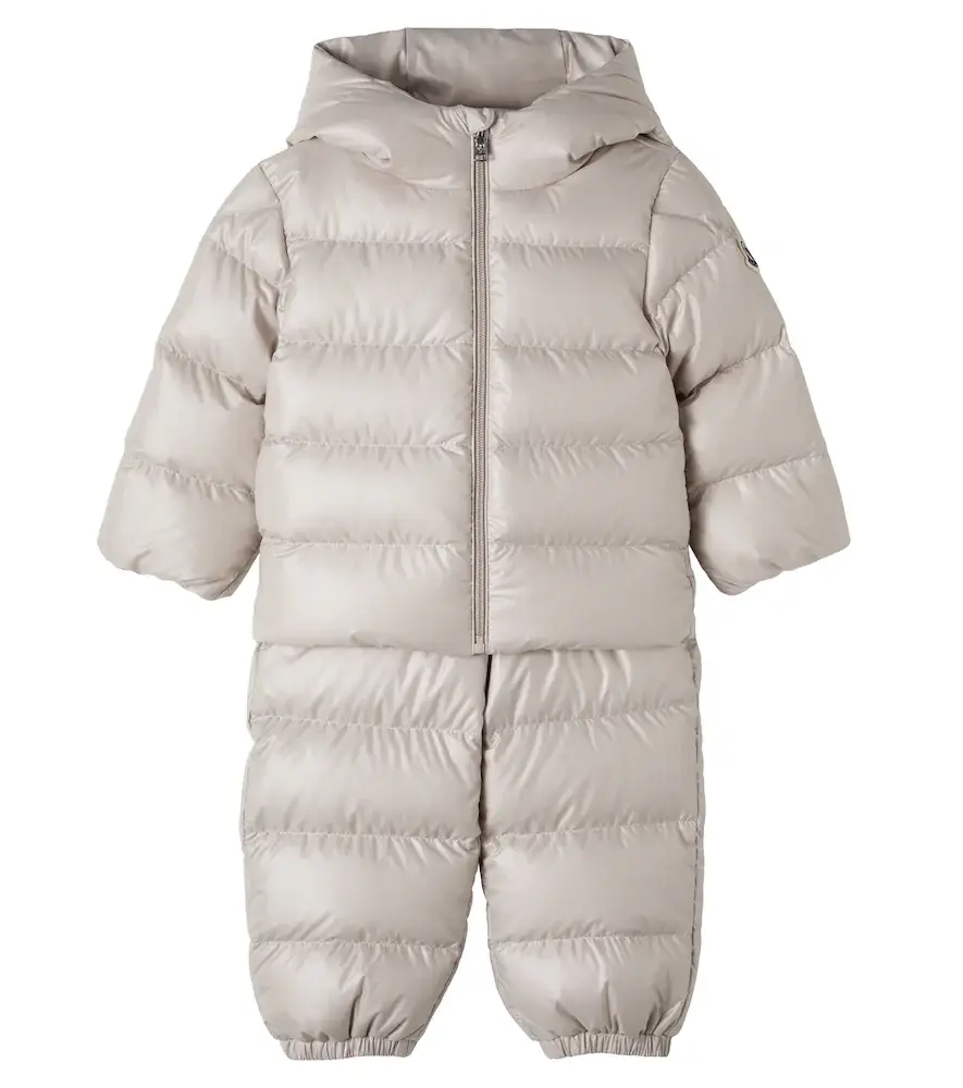 Moncler Enfant Baby quilted down hoodie and overalls set | Image 1 Moncler Enfant Baby quilted down hoodie and overalls set | Image 1