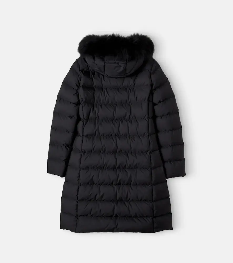 Moncler Enfant Abelle shearling-trimmed down coat | Thumbnail 2 Moncler Enfant Abelle shearling-trimmed down coat | Thumbnail 2