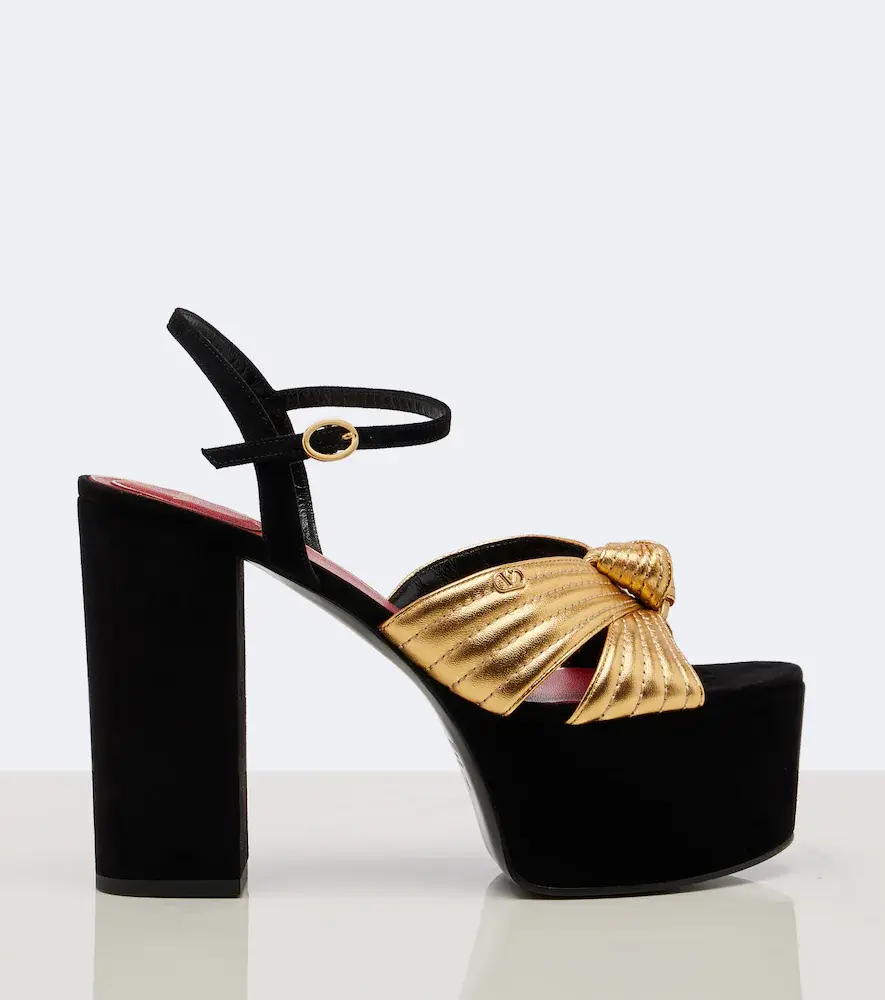 Valentino Garavani Crasher metallic leather platform sandals | Thumbnail 4 Valentino Garavani Crasher metallic leather platform sandals | Thumbnail 4