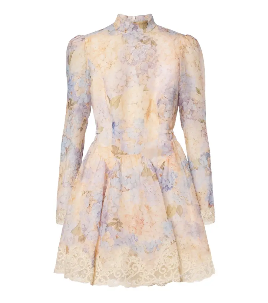Zimmermann Valiant floral silk and linen minidress | Image 1 Zimmermann Valiant floral silk and linen minidress | Image 1