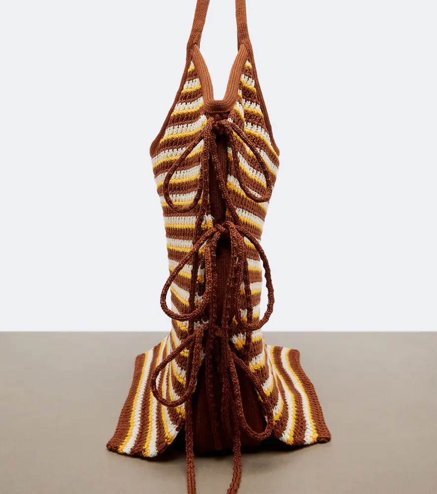 Miu Miu Ivy crochet striped shopper | Thumbnail 3 Miu Miu Ivy crochet striped shopper | Thumbnail 3