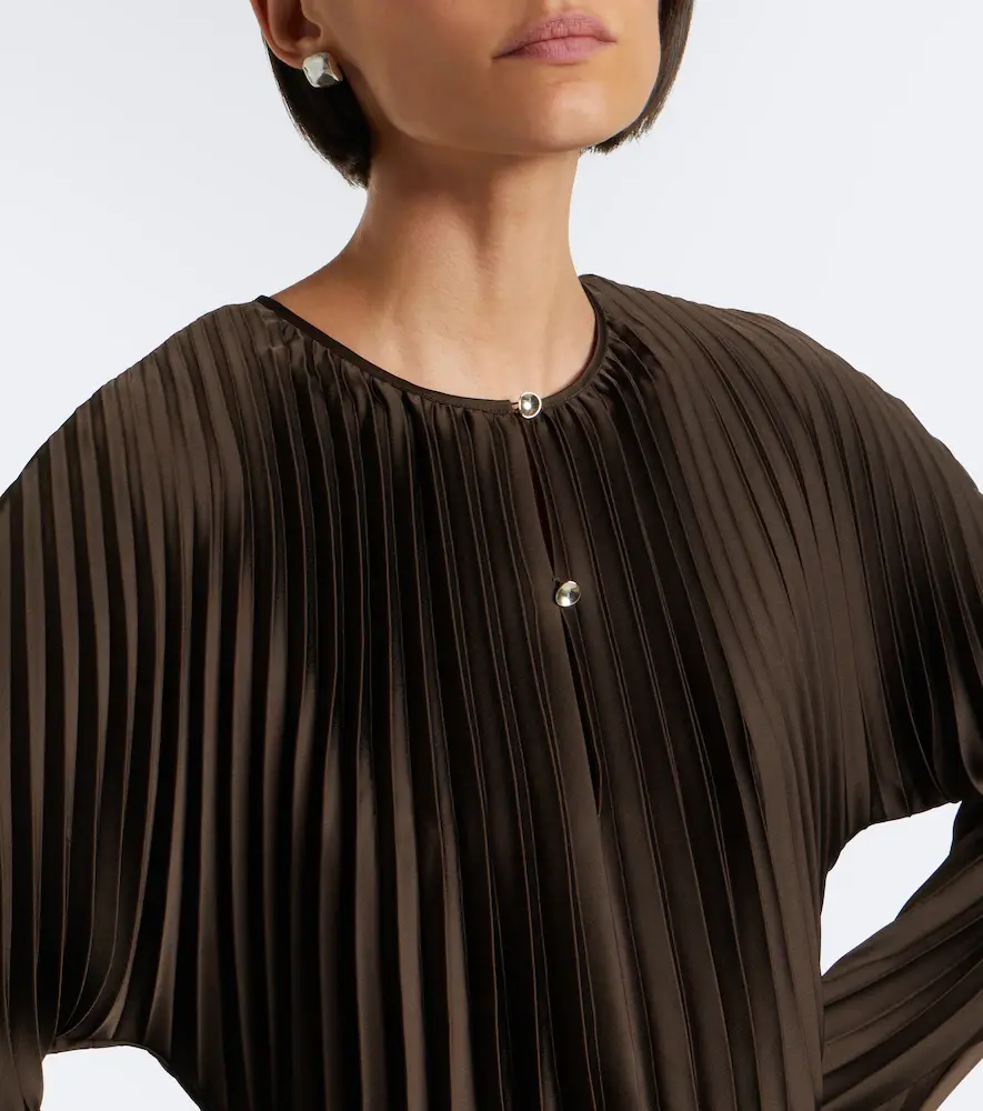 Vince Pleated midi dress | Thumbnail 4 Vince Pleated midi dress | Thumbnail 4