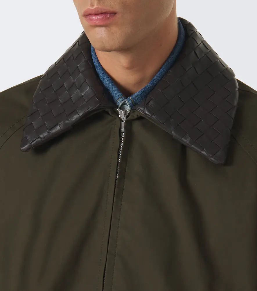 Bottega Veneta Intrecciato cotton twill blouson jacket | Thumbnail 4