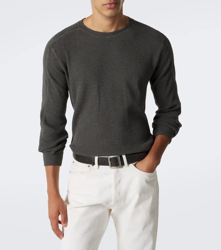 RRL Waffle-knit cotton sweater | Thumbnail 3 RRL Waffle-knit cotton sweater | Thumbnail 3