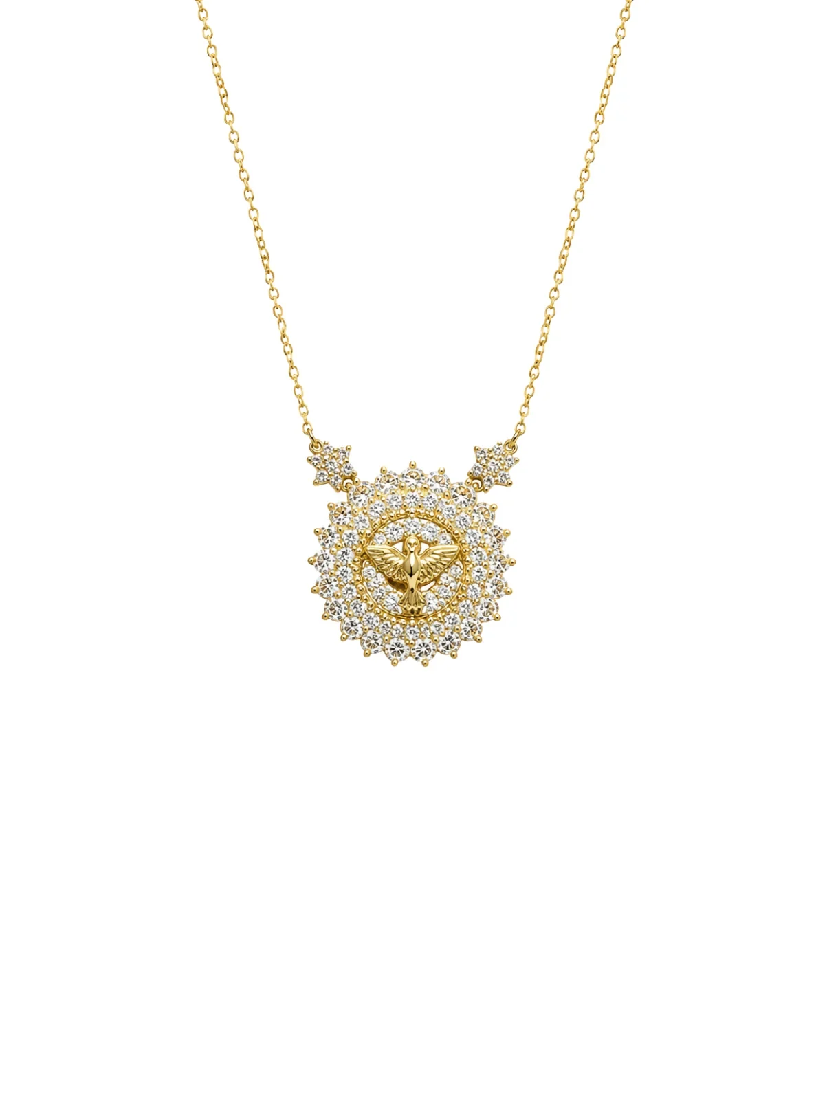 Wish Fine Jewelry 1.60ct Diamond 18K Gold Holy Spirit Halo Necklace | Thumbnail 1 Wish Fine Jewelry 1.60ct Diamond 18K Gold Holy Spirit Halo Necklace | Thumbnail 1