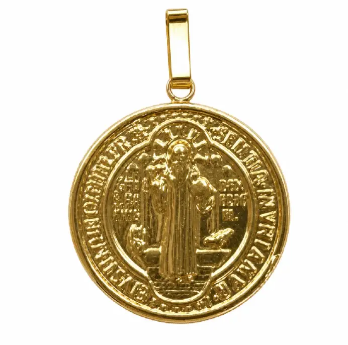 Wish Fine Jewelry 18K Gold Sant Benedict Medal Pendant | Image 1 Wish Fine Jewelry 18K Gold Sant Benedict Medal Pendant | Image 1
