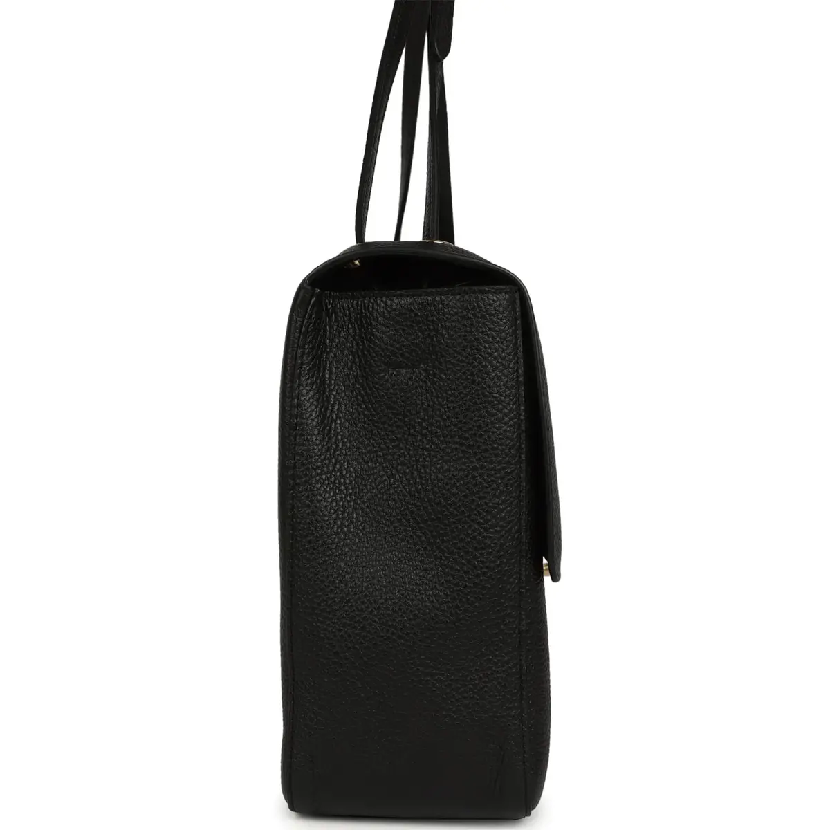 Chanel Chanel Maxi "Souplissimo" Large Flap Bag Black Grained Calfskin Gold Hardware | Thumbnail 3
