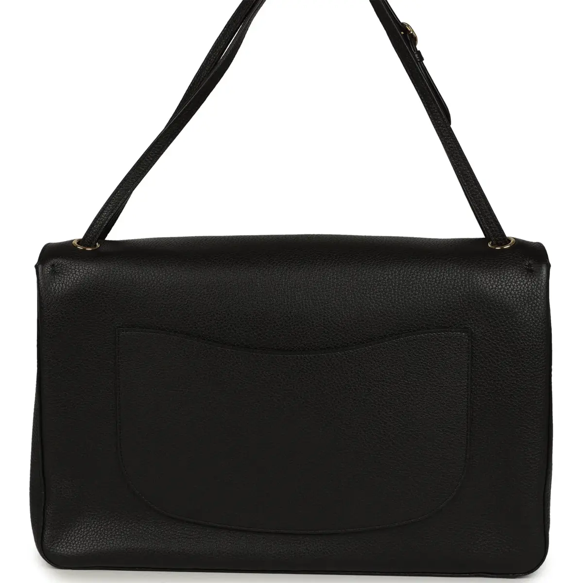 Chanel Chanel Maxi "Souplissimo" Large Flap Bag Black Grained Calfskin Gold Hardware | Thumbnail 5