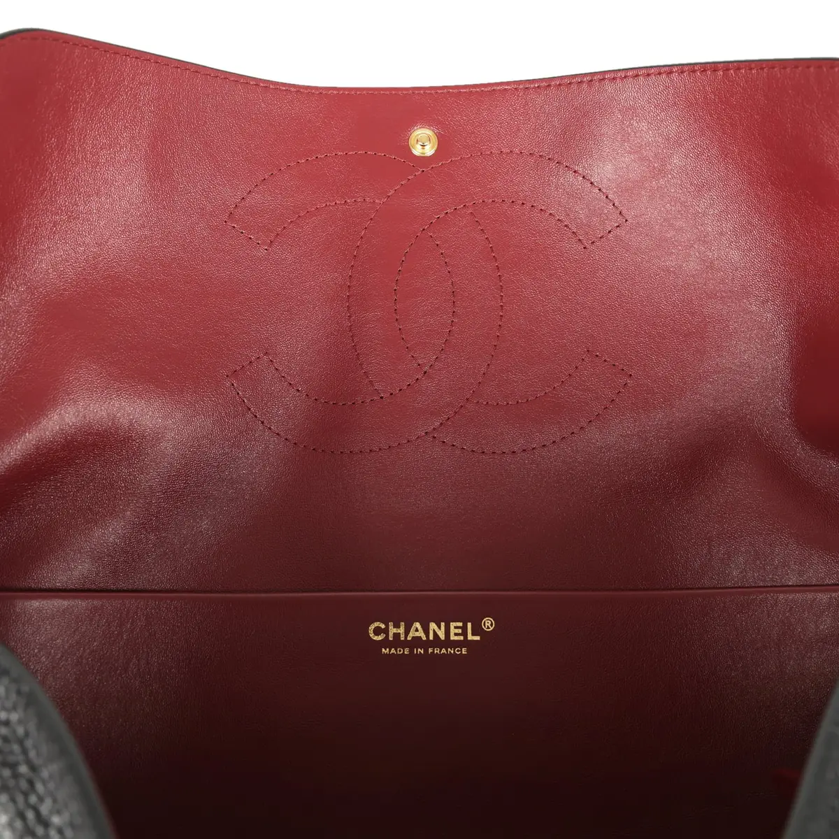 Chanel Chanel Maxi "Souplissimo" Large Flap Bag Black Grained Calfskin Gold Hardware | Thumbnail 9