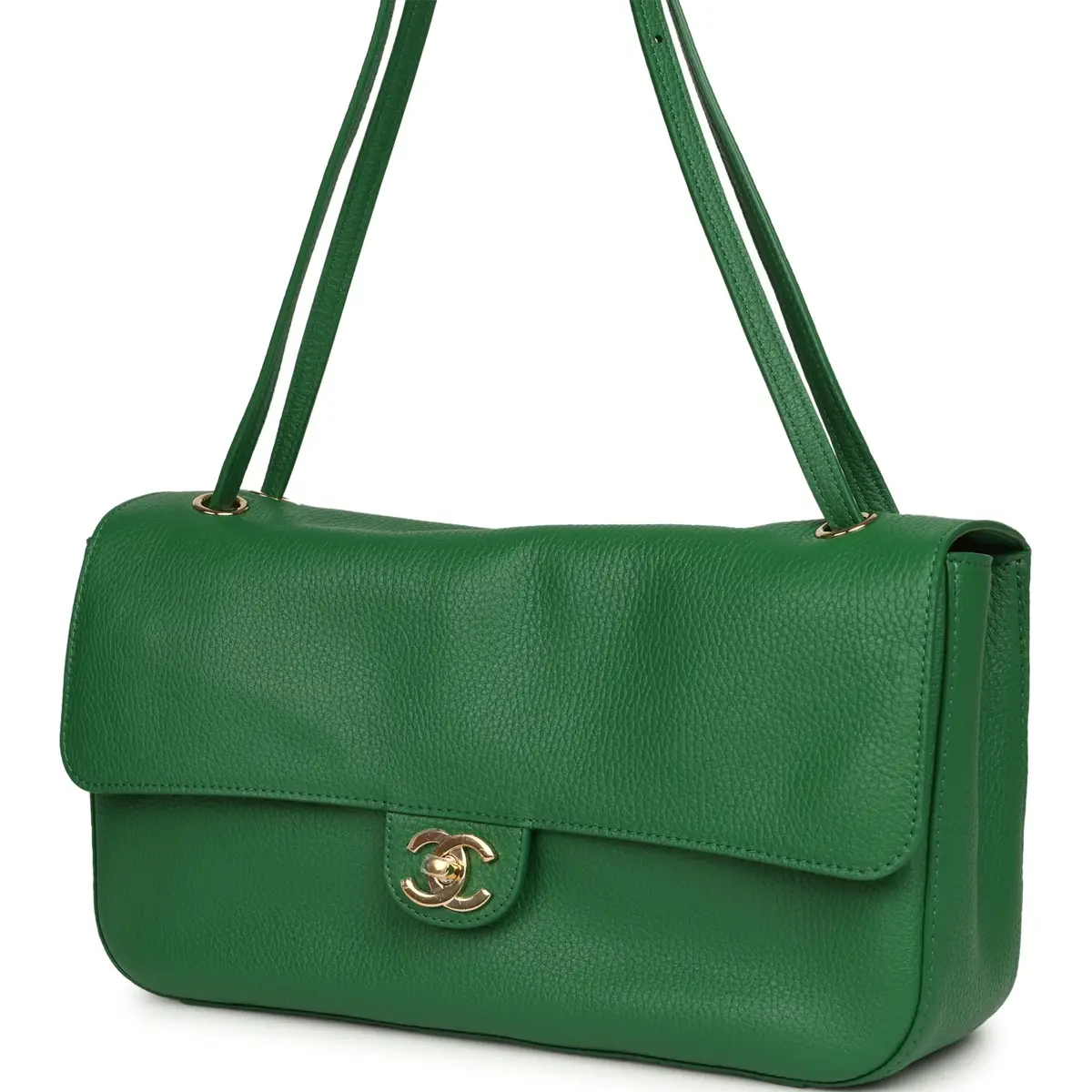 Chanel Chanel Maxi "Souplissimo" Small Flap Bag Green Grained Calfskin Gold Hardware | Thumbnail 5 Chanel Chanel Maxi "Souplissimo" Small Flap Bag Green Grained Calfskin Gold Hardware | Thumbnail 5