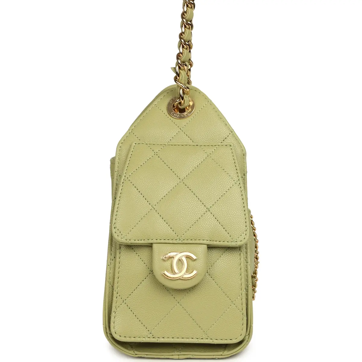 Chanel Chanel Mini 25 Hobo Bag Green Caviar Gold Hardware | Thumbnail 3