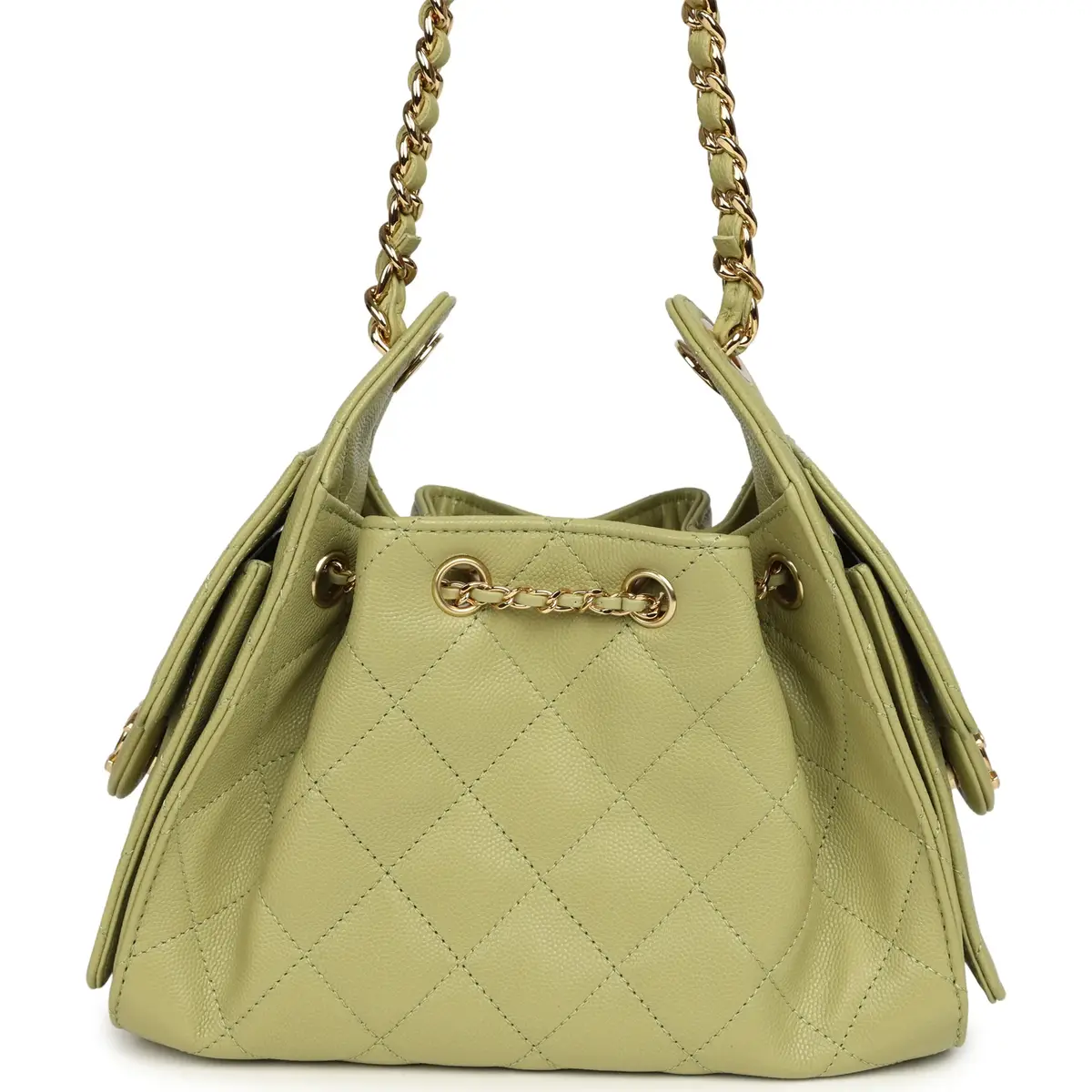 Chanel Chanel Mini 25 Hobo Bag Green Caviar Gold Hardware | Thumbnail 4