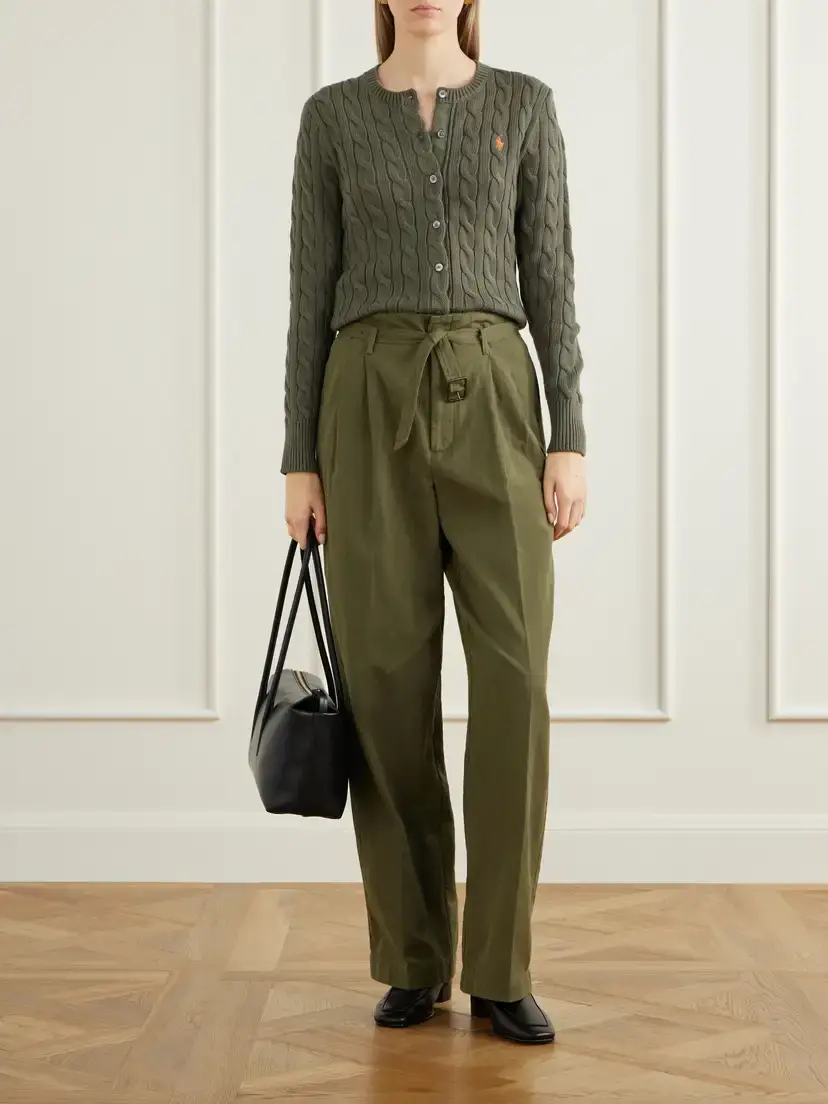 Polo Ralph Lauren Belted Cotton And Linen-blend Canvas Wide-leg Pants | Thumbnail 2