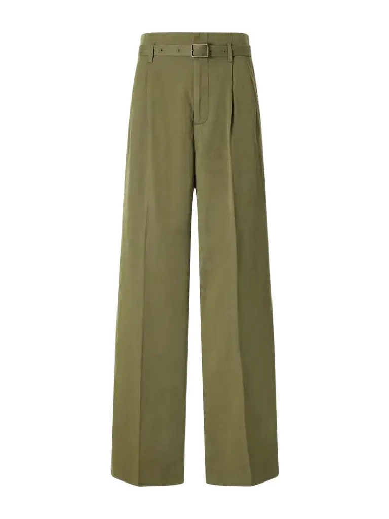 Polo Ralph Lauren Belted Cotton And Linen-blend Canvas Wide-leg Pants | Image 1 Polo Ralph Lauren Belted Cotton And Linen-blend Canvas Wide-leg Pants | Image 1