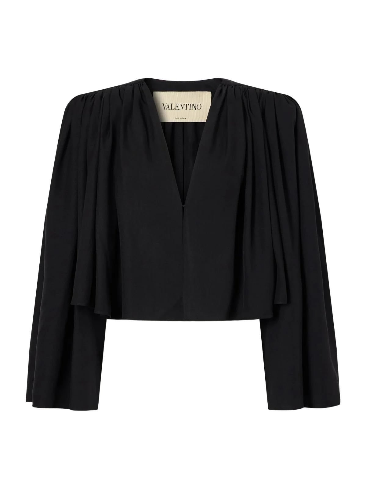 Silk-crepe Crop Jacket