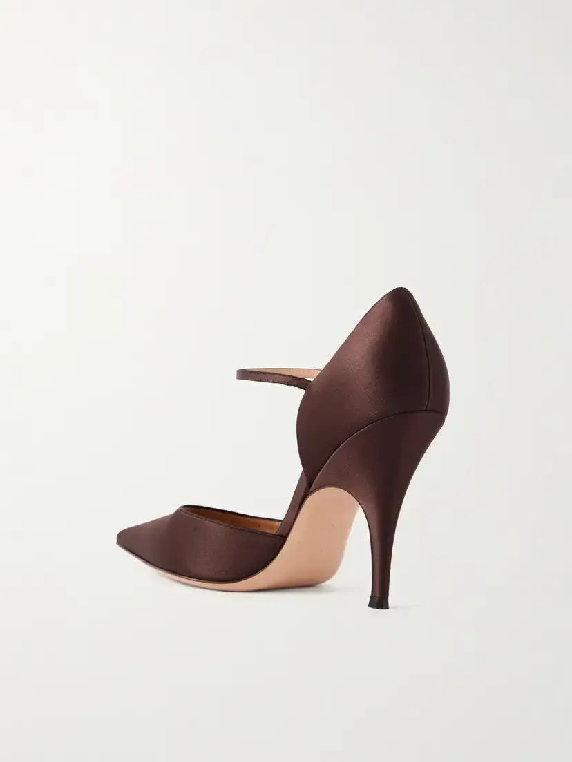 Gianvito Rossi Sofia D'orsay 95 Satin Pumps | Thumbnail 3