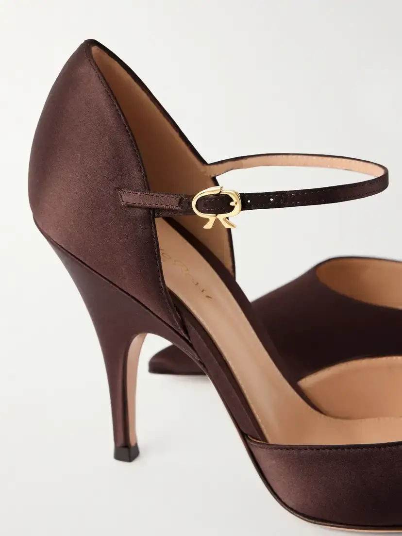 Gianvito Rossi Sofia D'orsay 95 Satin Pumps | Thumbnail 5