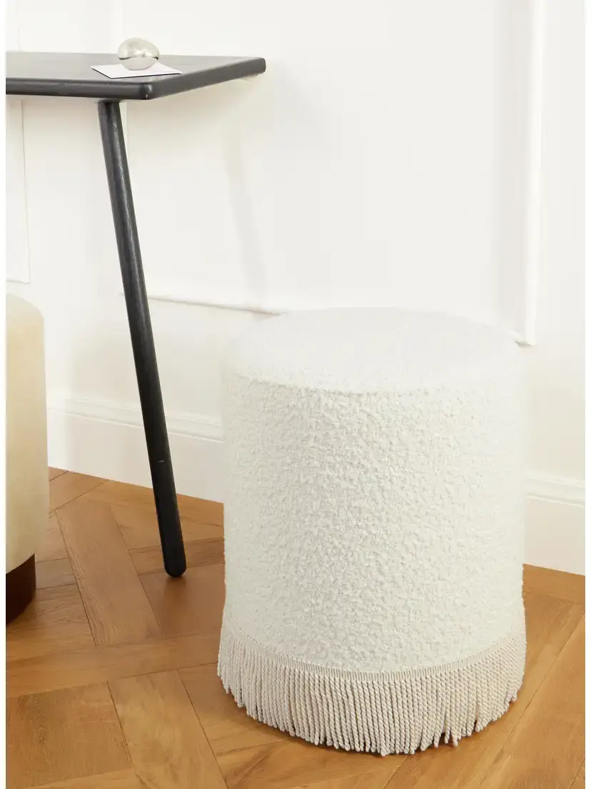 SIX THE RESIDENCE Fringed Bouclé Pouf | Thumbnail 2 SIX THE RESIDENCE Fringed Bouclé Pouf | Thumbnail 2