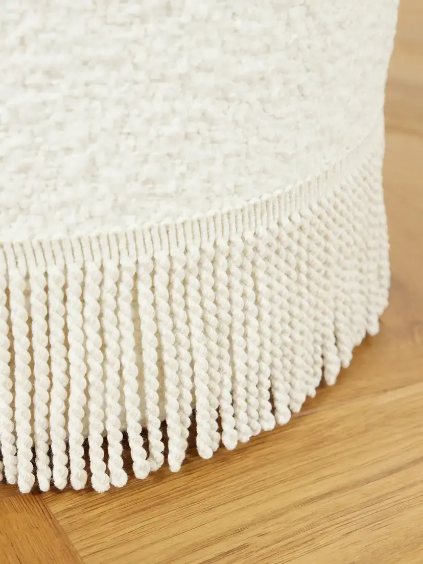 SIX THE RESIDENCE Fringed Bouclé Pouf | Thumbnail 3 SIX THE RESIDENCE Fringed Bouclé Pouf | Thumbnail 3