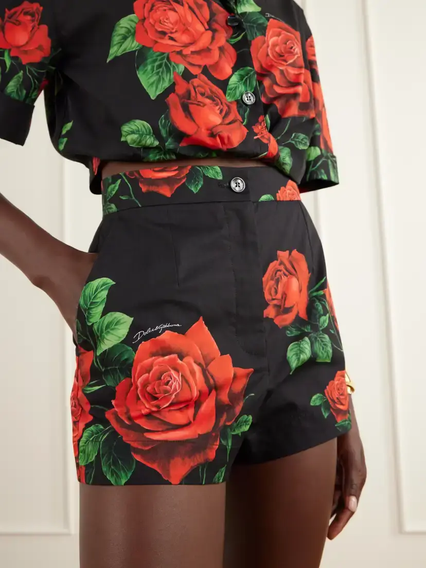 Dolce & Gabbana Floral-print Cotton-poplin Shorts | Thumbnail 5 Dolce & Gabbana Floral-print Cotton-poplin Shorts | Thumbnail 5