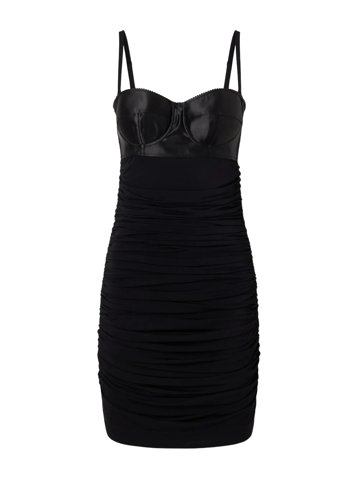 Draped Jersey Bustier Mini Dress