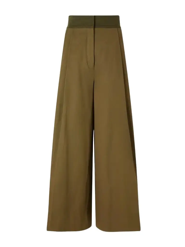 Zimmermann Valiant Pleated Cotton-twill Wide-leg Pants | Image 1 Zimmermann Valiant Pleated Cotton-twill Wide-leg Pants | Image 1
