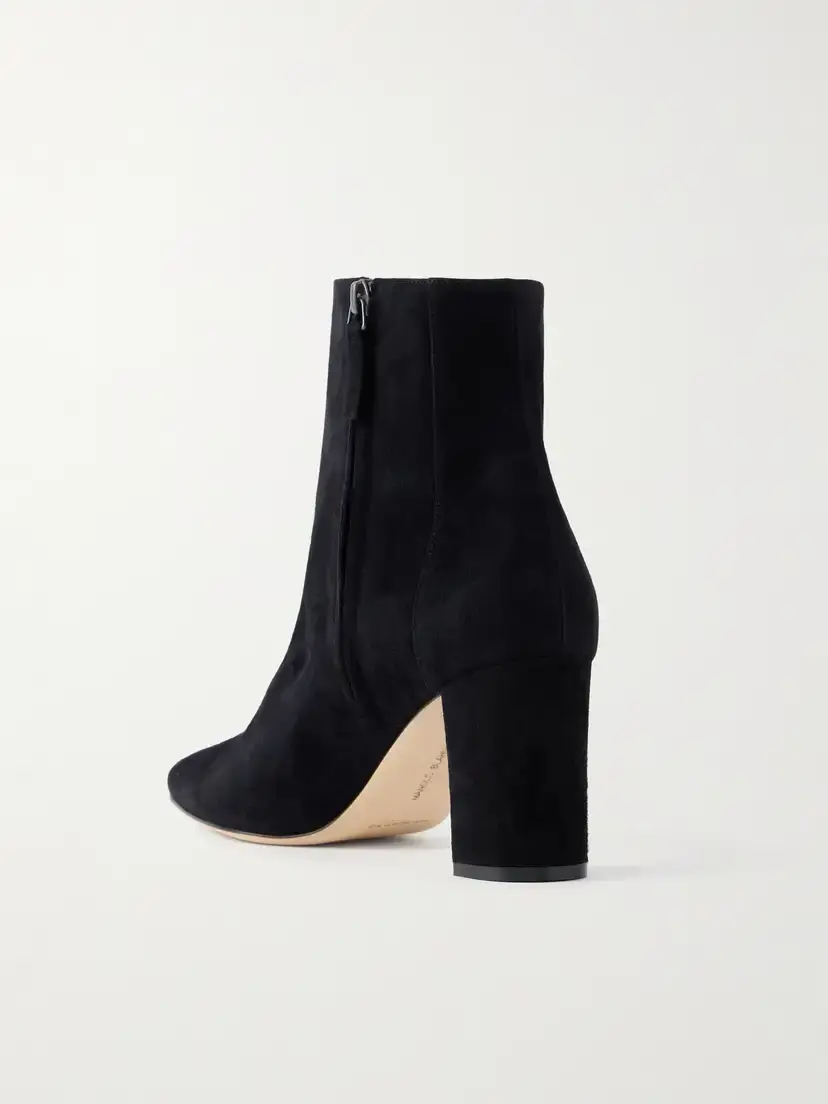 Manolo Blahnik Rosie 70 Suede Ankle Boots | Thumbnail 3 Manolo Blahnik Rosie 70 Suede Ankle Boots | Thumbnail 3