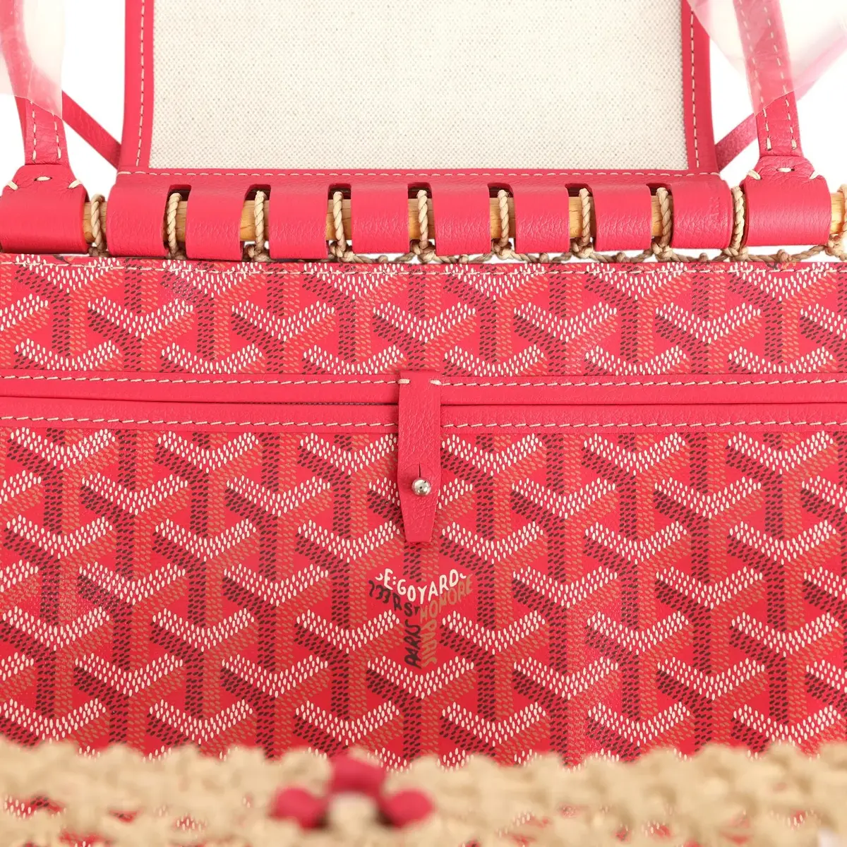 goyard Goyard Goyardine Canvas Fuchsia Aligre Bag Raffia Net Palladium Hardware | Thumbnail 9 goyard Goyard Goyardine Canvas Fuchsia Aligre Bag Raffia Net Palladium Hardware | Thumbnail 9
