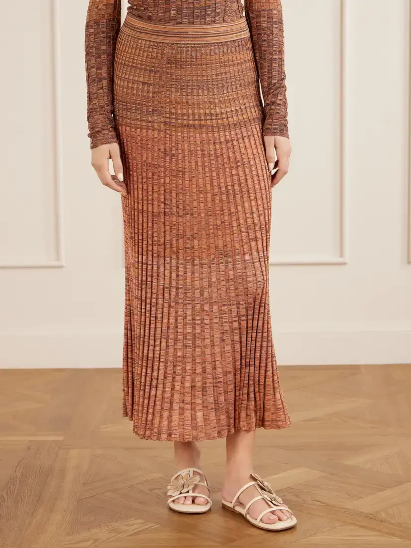 Zimmermann Mouline Ribbed-knit Midi Skirt | Thumbnail 3
