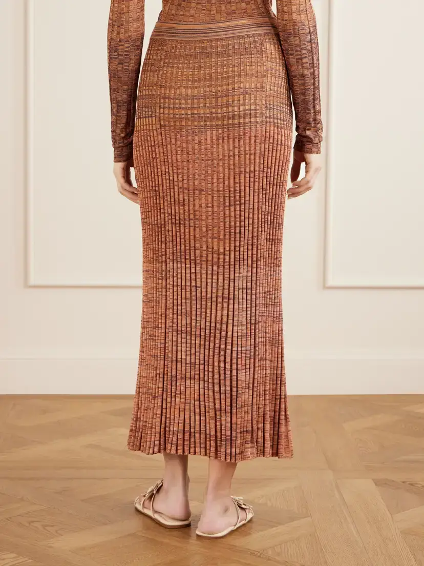 Zimmermann Mouline Ribbed-knit Midi Skirt | Thumbnail 4
