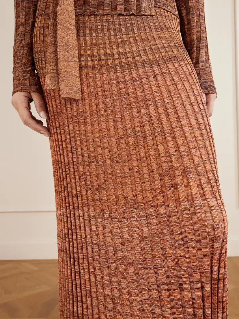 Zimmermann Mouline Ribbed-knit Midi Skirt | Thumbnail 5