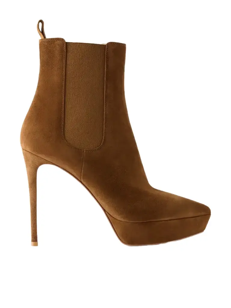 Gianvito Rossi Kim 85 Suede Ankle Boots | Image 1 Gianvito Rossi Kim 85 Suede Ankle Boots | Image 1