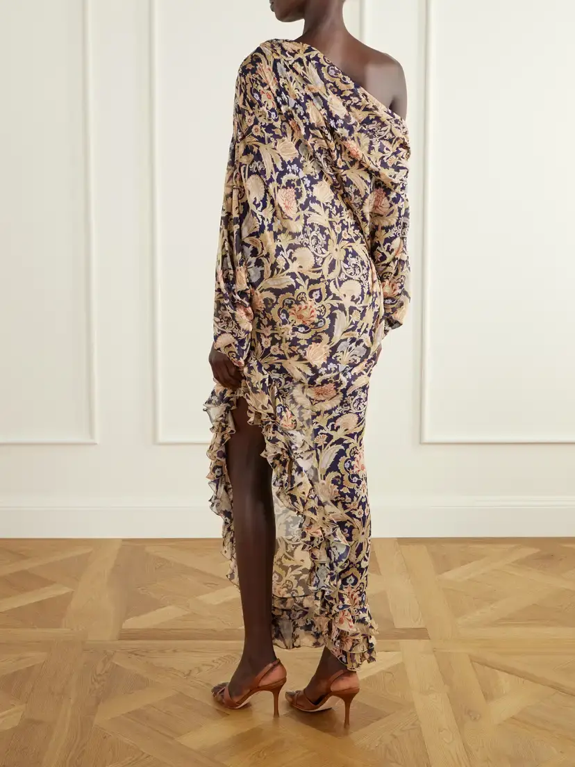Zimmermann Valiant One-shoulder Gathered Printed Crepe Maxi Dress | Thumbnail 3