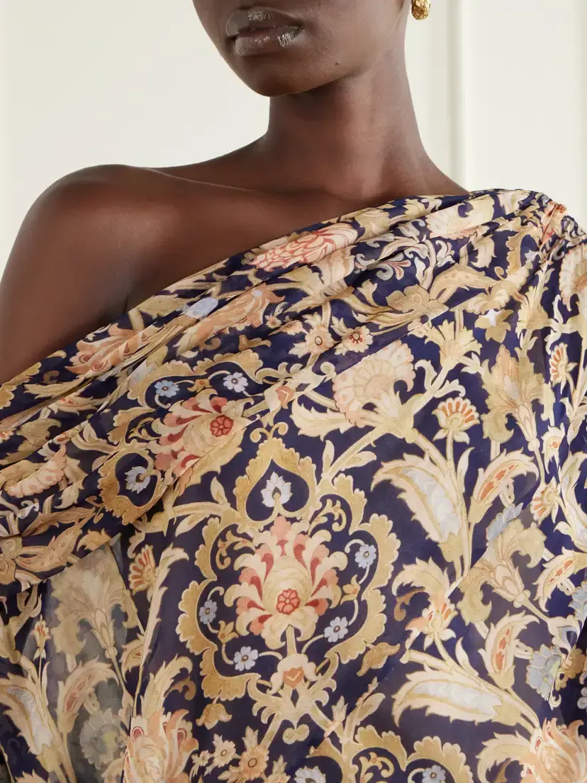 Zimmermann Valiant One-shoulder Gathered Printed Crepe Maxi Dress | Thumbnail 4