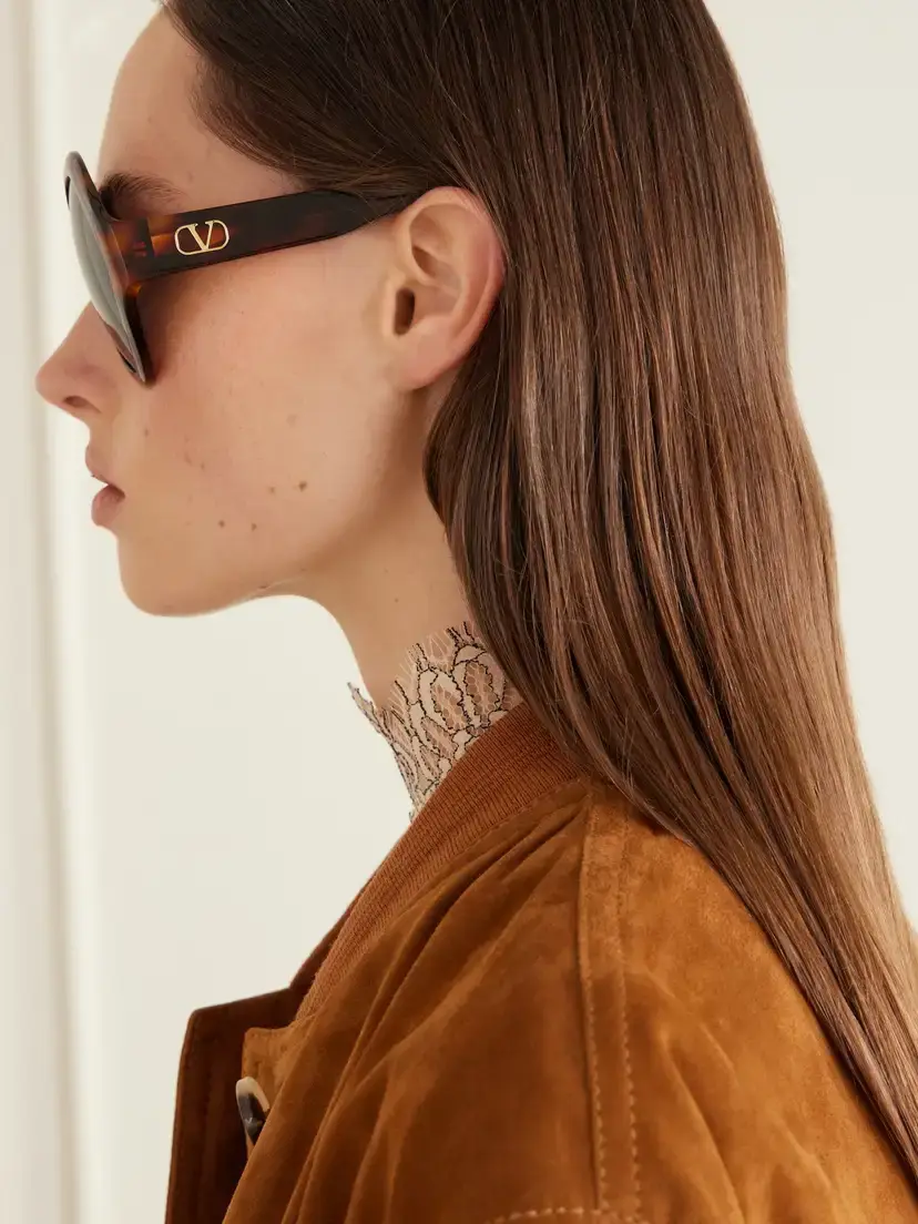Valentino Eyewear Vlogo-embellished Round-frame Acetate Sunglasses | Thumbnail 5 Valentino Eyewear Vlogo-embellished Round-frame Acetate Sunglasses | Thumbnail 5