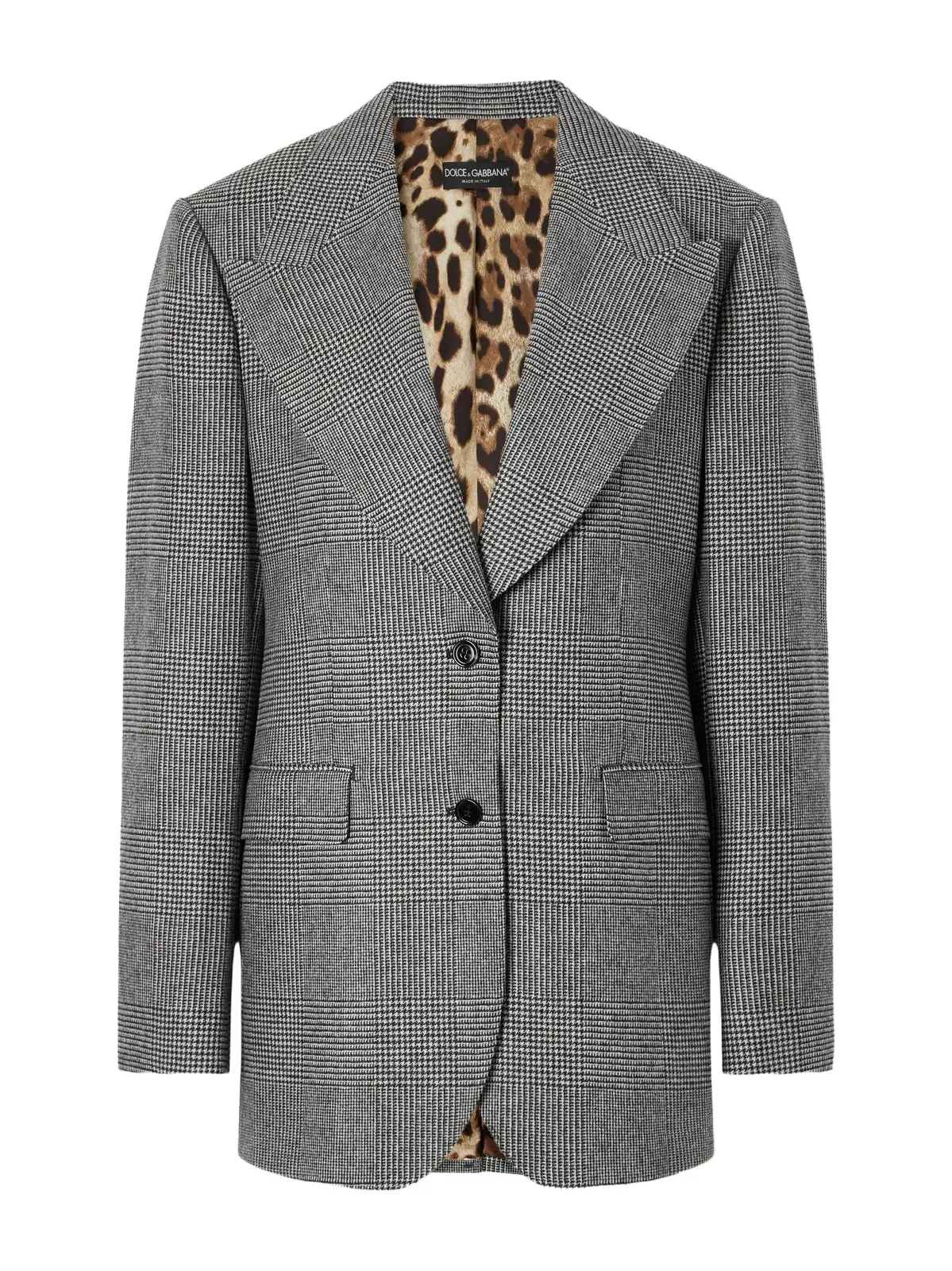 Prince Of Wales Checked Wool And Cashmere-blend Blazer - Gray